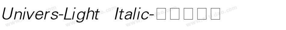 Univers-Light Italic字体转换